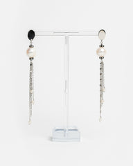 Orecchini pendenti con perla - Argento
