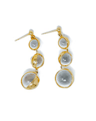 Orecchini pendenti con sfere - decoro oro