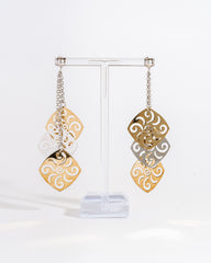 Orecchini pendenti oro e argento