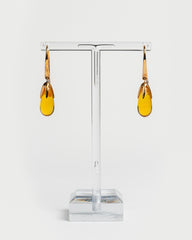 Orecchini pendenti goccia - Ambra
