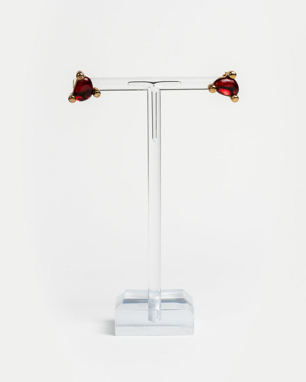 Orecchini pietra - Rosso