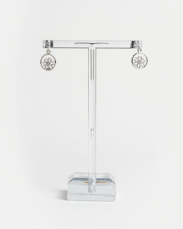 Orecchini a cerchio con figure incastonate - Argento