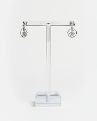 Orecchini a cerchio con figure incastonate - Argento