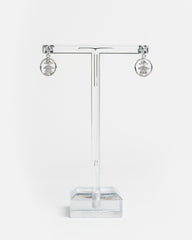 Orecchini a cerchio con figure incastonate - Argento