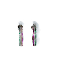 Orecchini cerchio - Tricolore