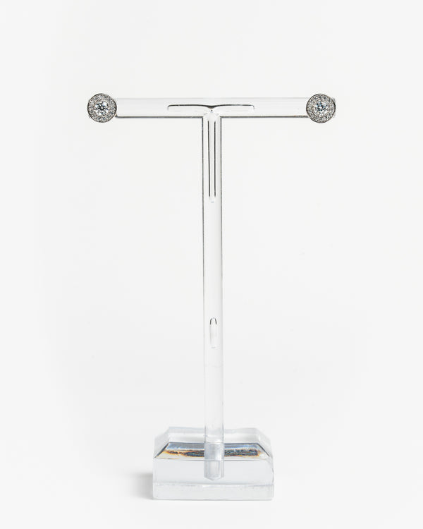 Orecchini a lobo - cerchio con punto luce