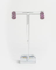 orecchini tempestati di pietre preziose rosa