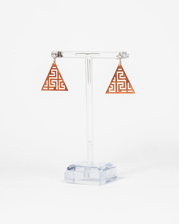 Orecchini a triangolo - Rose