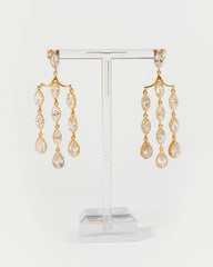 Orecchini pendenti con preziosi - Oro