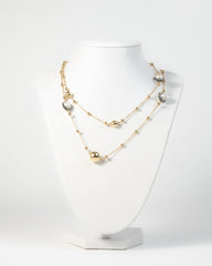 Collana con decoro di perle - Oro