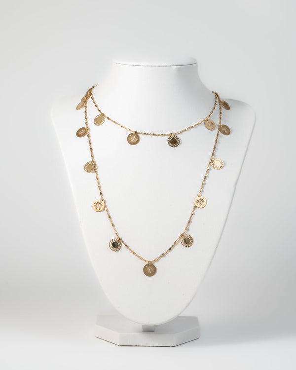 Collana con ciondoli lunga - Oro