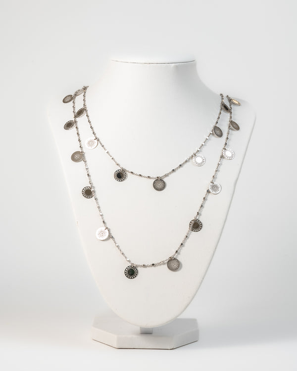 Collana con ciondoli lunga - Argento